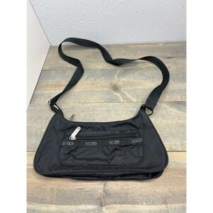 Lesportsac Solid Black Small Spectator Nylon  Crossbody